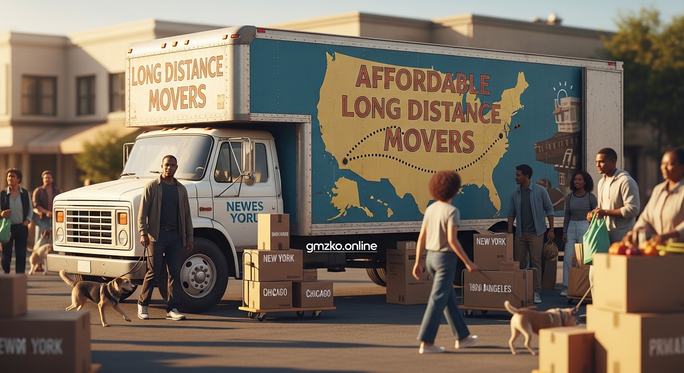 Affordable long distance movers near me loading furniture into a moving truck for interstate relocation